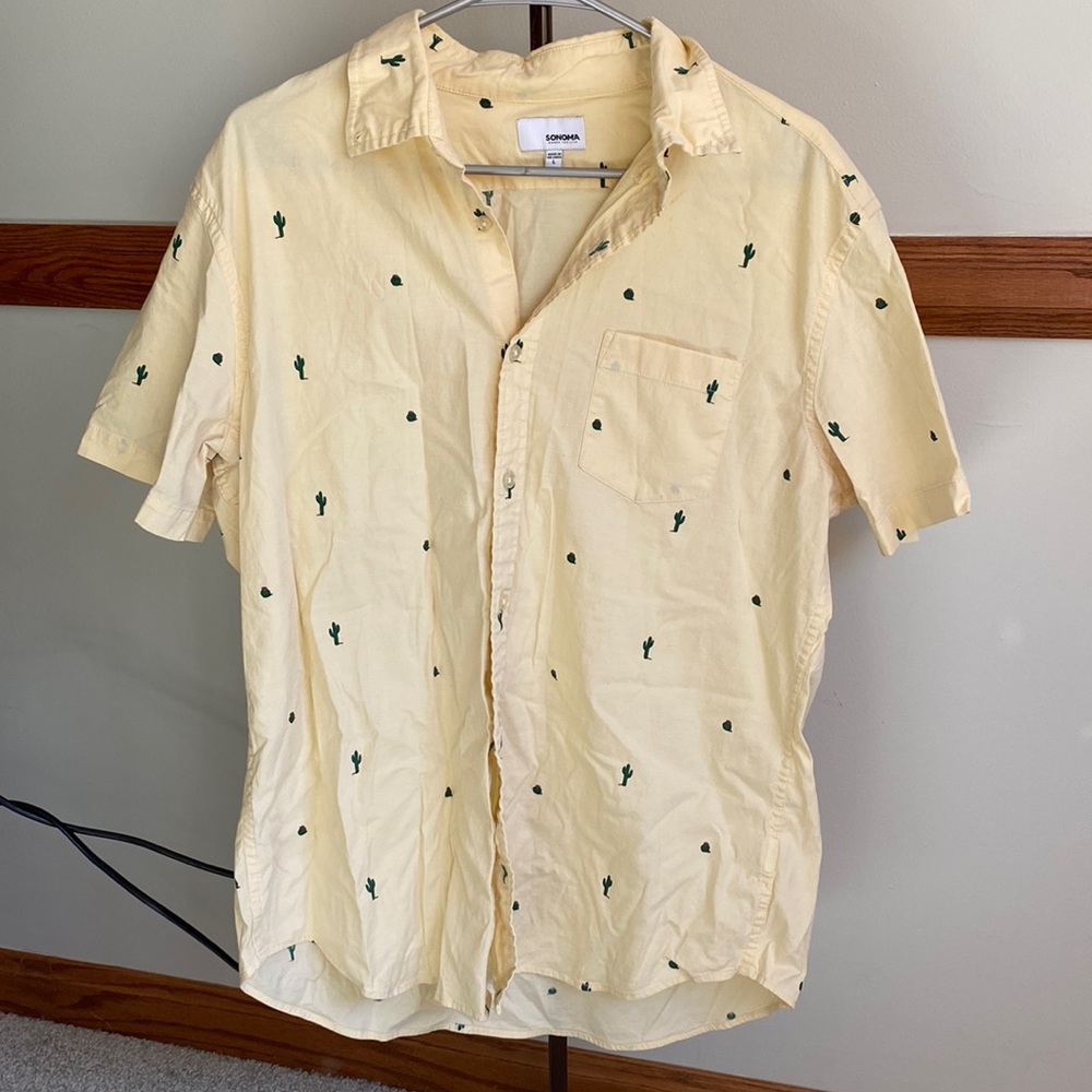 Sonoma Cactus Print Button Up